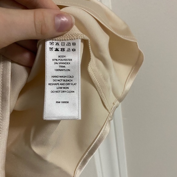 Rachel Zoe Beige Satin Camisole with Lace Trim and Racerback Size XS - Picture 9 of 9